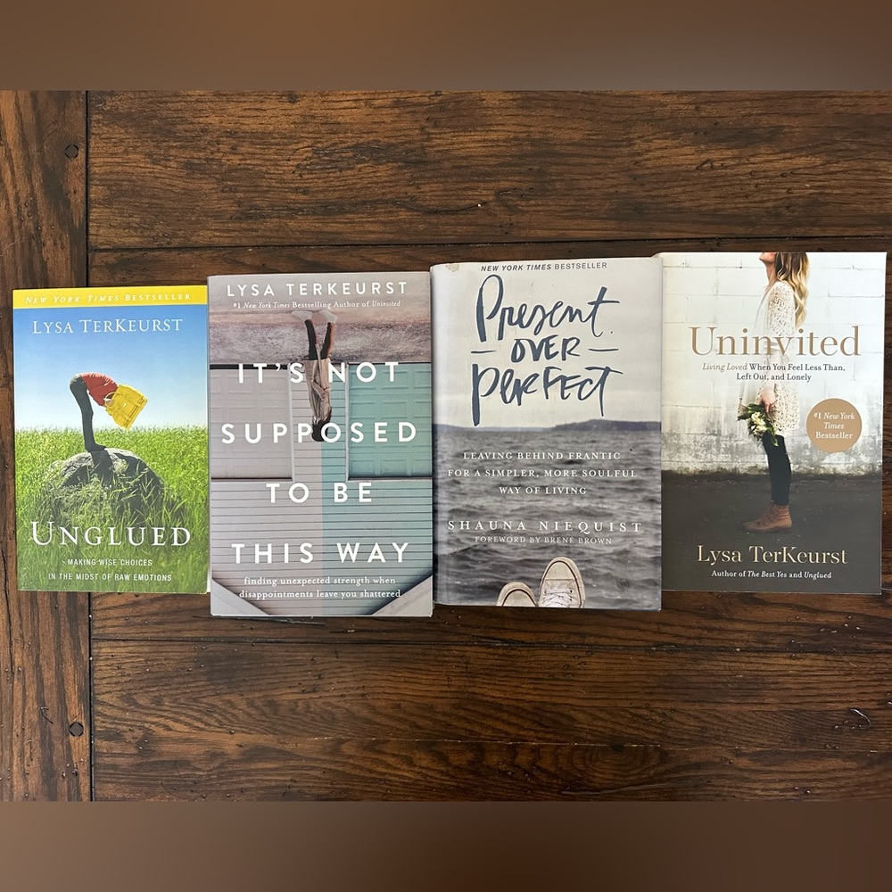 Book Bundle: 3 by Lysa Terkeurst. Shauna Niequist’s Present Over Perfect.
